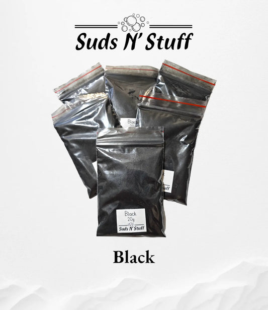 20g Black Mica Powder Suds N' Stuff