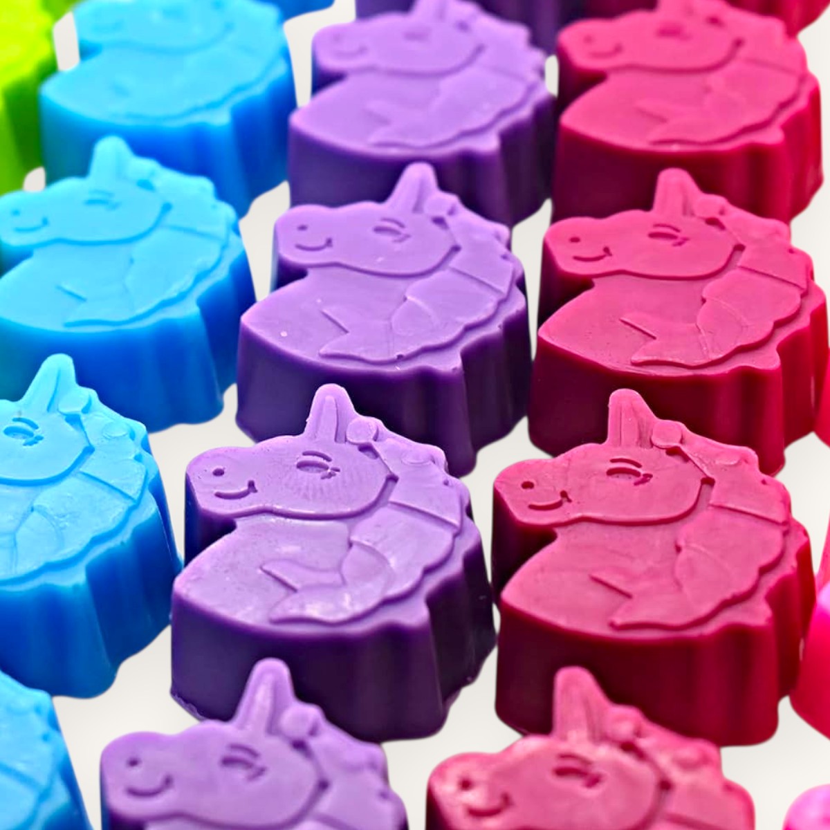 Mini unicorn melt and pour soaps