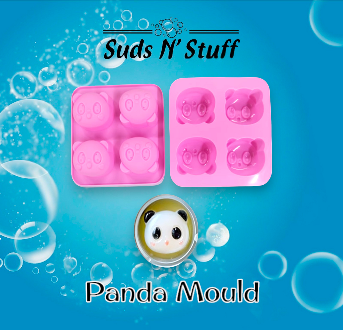 4 Cavity Silicone Panda Mould Suds N' Stuff