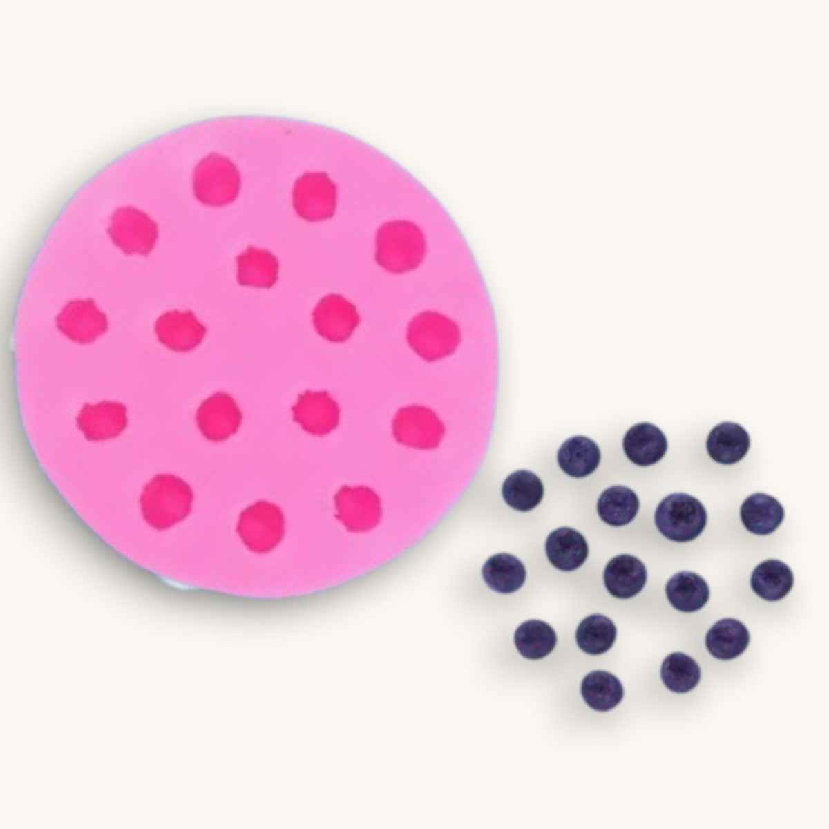 Blueberry Soap Embed Mould | 16 Cavity Silicone Soap Topper Mould Australia
