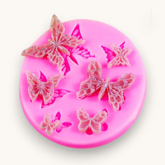 Butterfly silicone soap embed mould for decorative soap toppers and melt and pour soap making