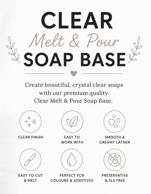 Clear Melt & Pour Soap Base Australia – SLS, SLES & Paraben Free