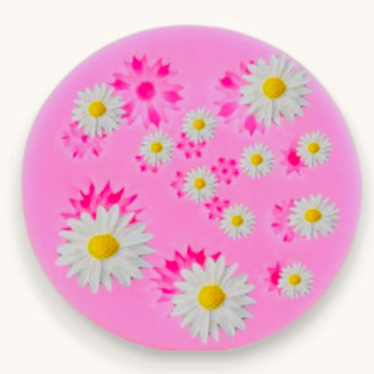 Daisy Soap Embed & Topper Silicone Mould