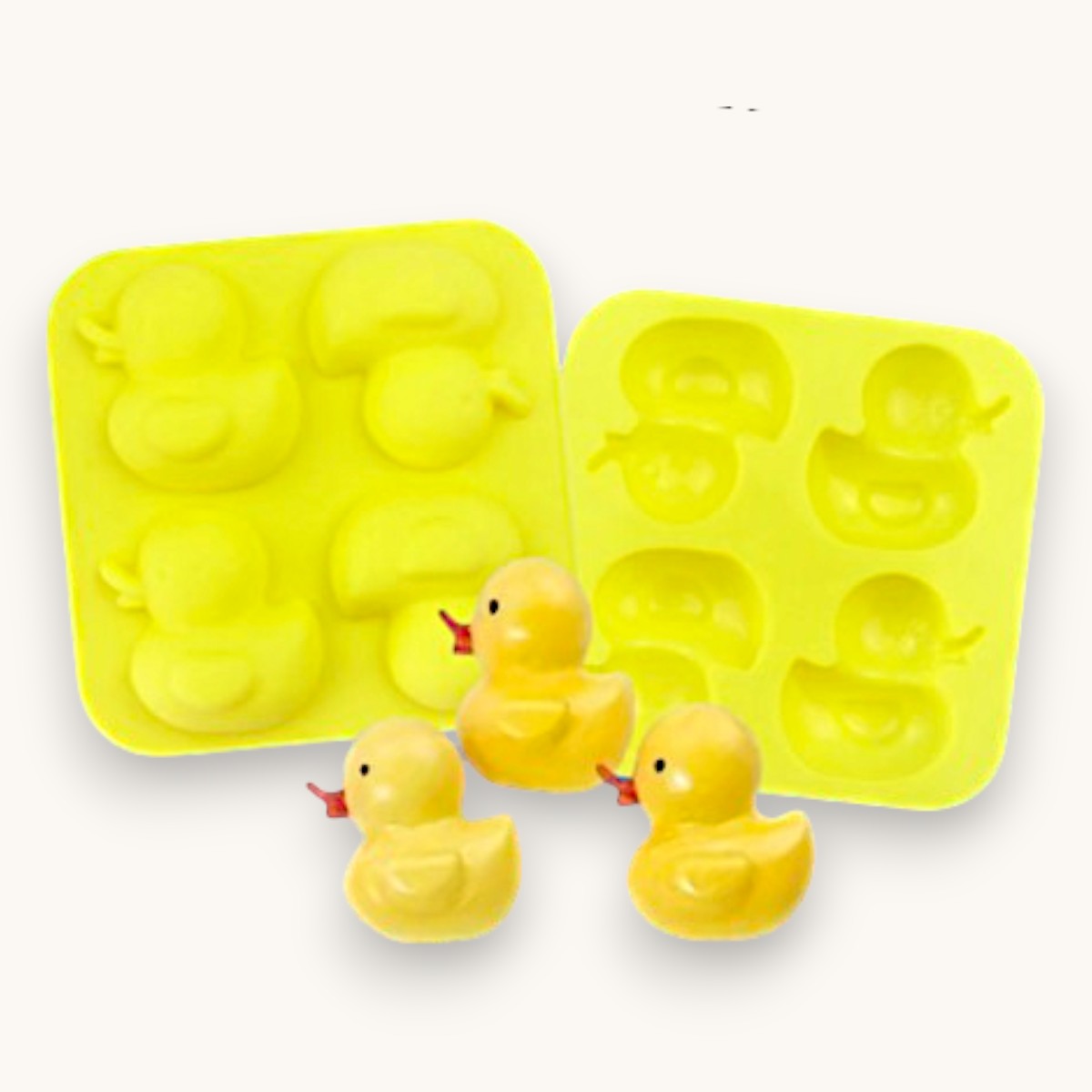 Duck silicone soap mould with 4 cavities for kids soaps and melt and pour soap making