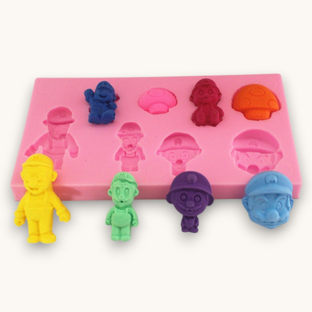 Mario inspired silicone soap embed mould for decorative soap toppers and melt and pour soap making