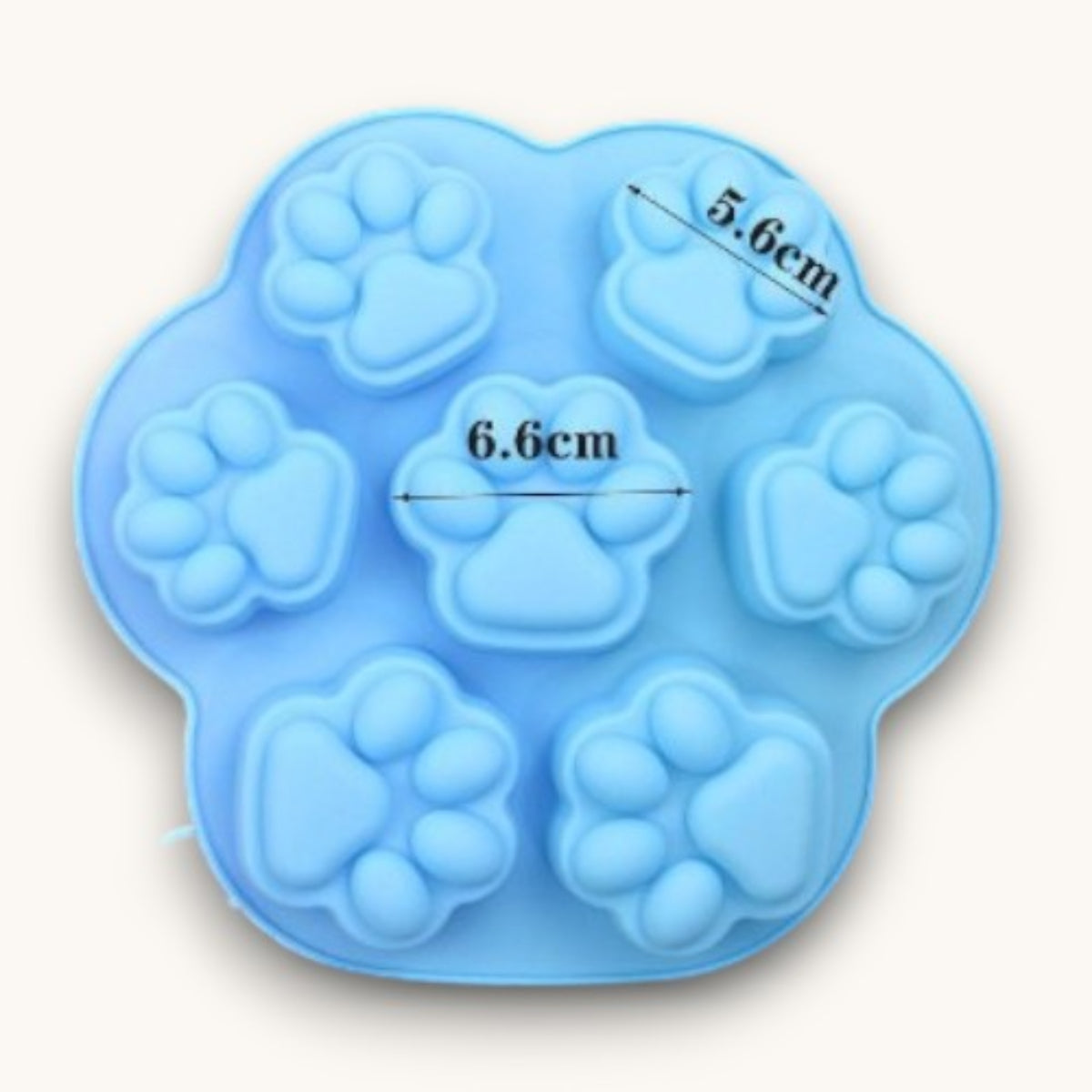 Paw print silicone soap mould for dog shampoo bars and melt and pour soap making