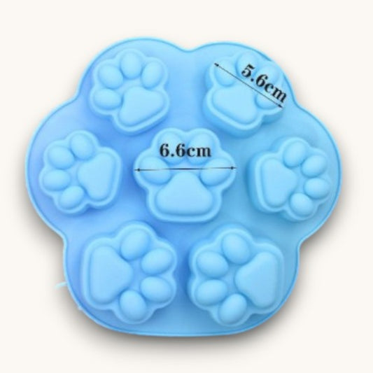 Paw print silicone soap mould for dog shampoo bars and melt and pour soap making