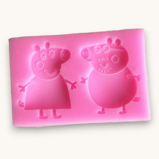 Peppa Pig silicone soap embed moulds