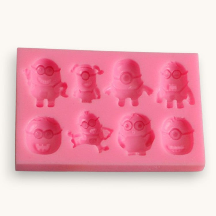Minion inspired silicone soap embed mould for decorative soap toppers and melt and pour soap making