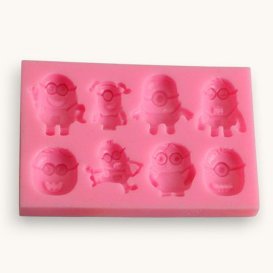 Minion inspired silicone soap embed mould for decorative soap toppers and melt and pour soap making