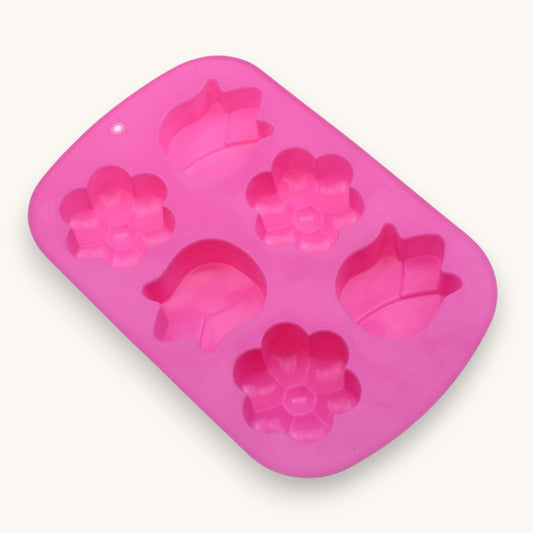 Tulip and daisy silicone soap mould