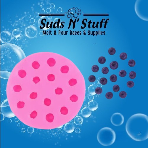 Blueberry Soap Embed Mould | 16 Cavity Silicone Soap Topper Mould Australia