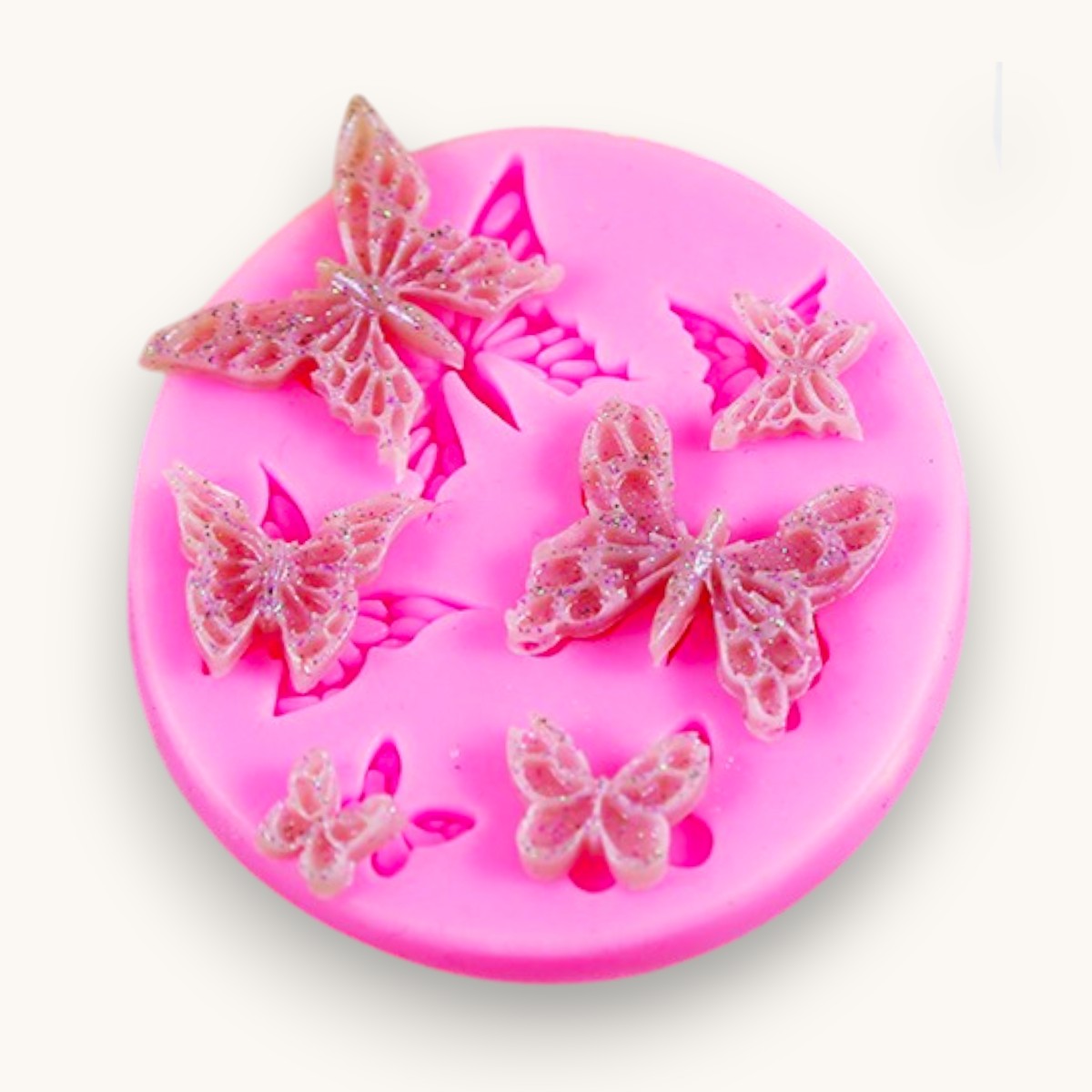 Butterfly silicone soap embed mould for decorative soap toppers and melt and pour soap making