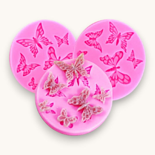 Butterfly silicone soap embed mould for decorative soap toppers and melt and pour soap making