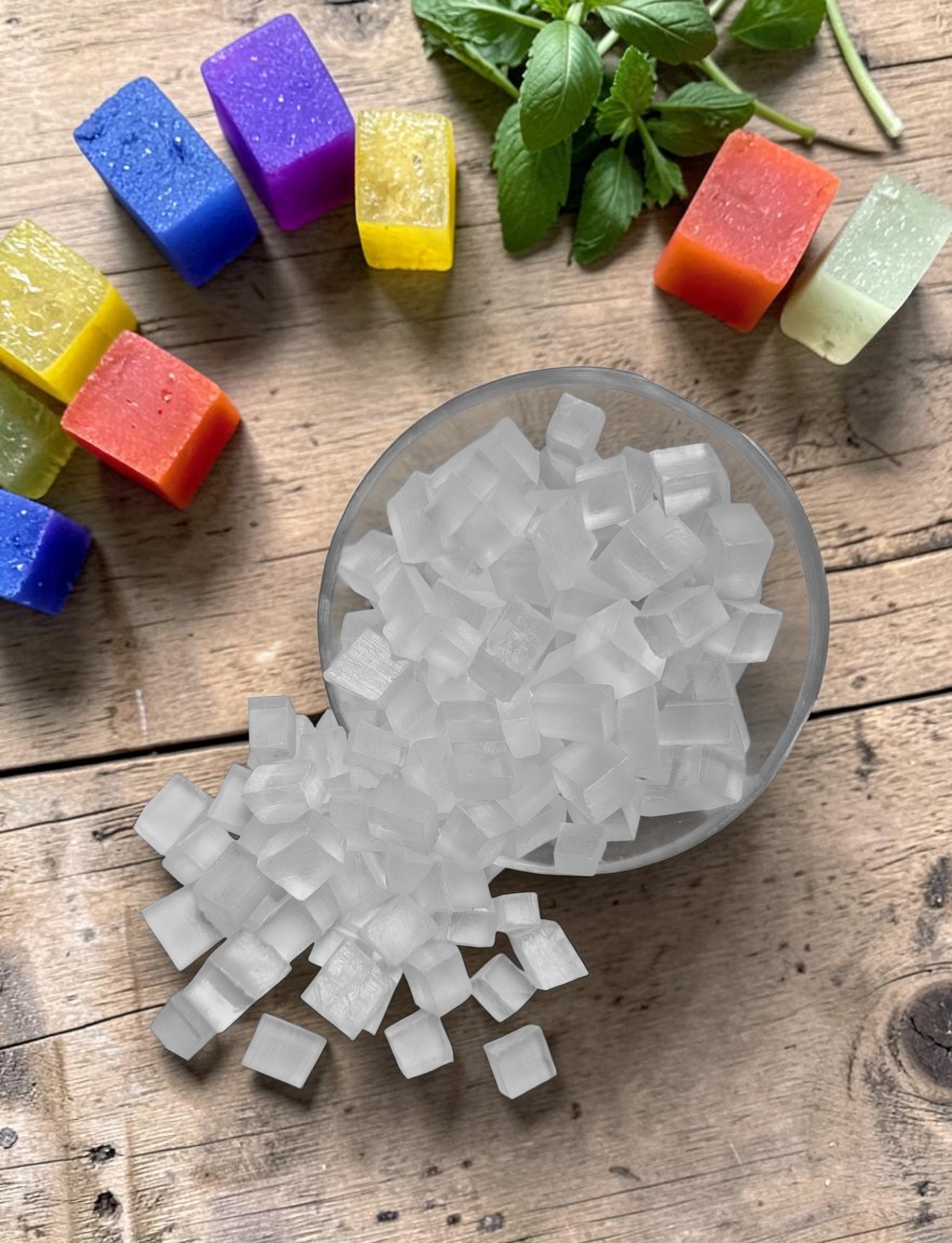 Clear melt and pour soap base for handmade soap making