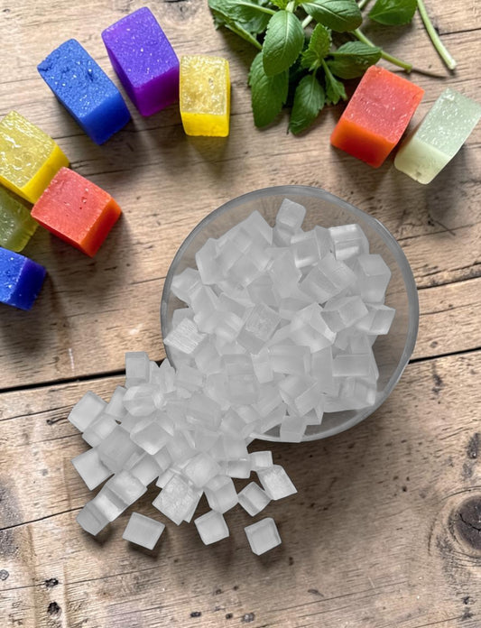 Clear melt and pour soap base for handmade soap making