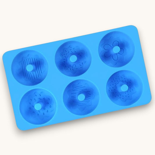 Create fun donut-shaped handmade soaps with this 6 cavity silicone soap mould. Perfect for melt & pour soap making, novelty soaps and gift sets.