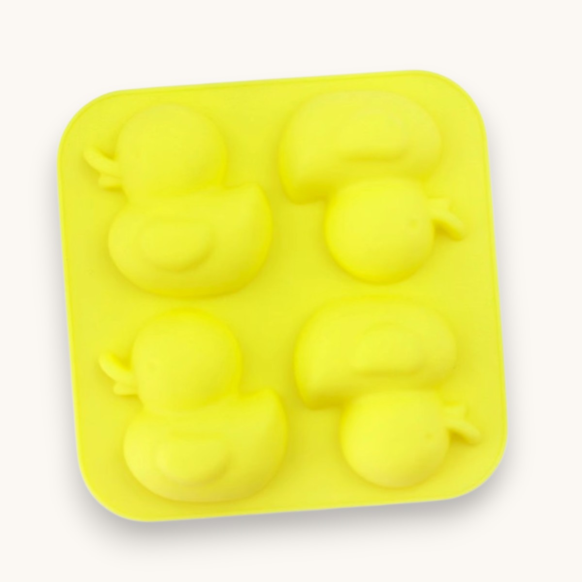 Duck silicone soap mould with 4 cavities for kids soaps and melt and pour soap making