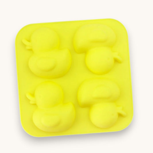 Duck silicone soap mould with 4 cavities for kids soaps and melt and pour soap making