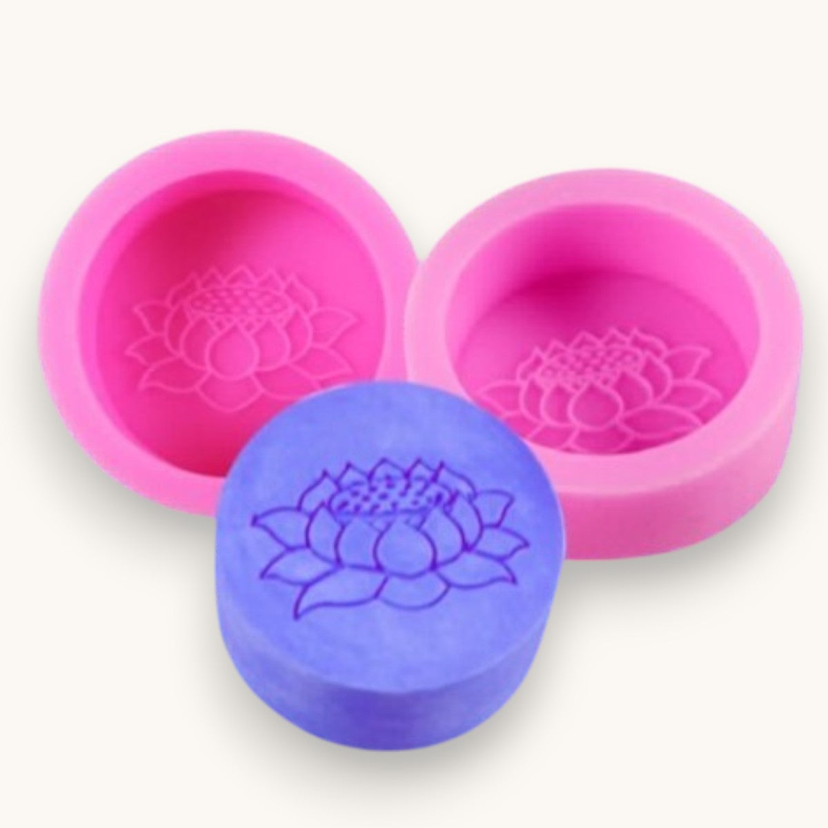Lotus flower silicone soap mould for melt and pour soap making
