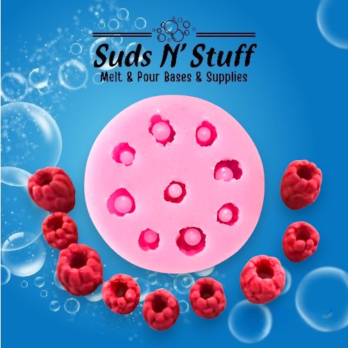 Create realistic raspberry soap embeds and decorative soap toppers with this flexible silicone mould. Perfect for melt & pour soap making.